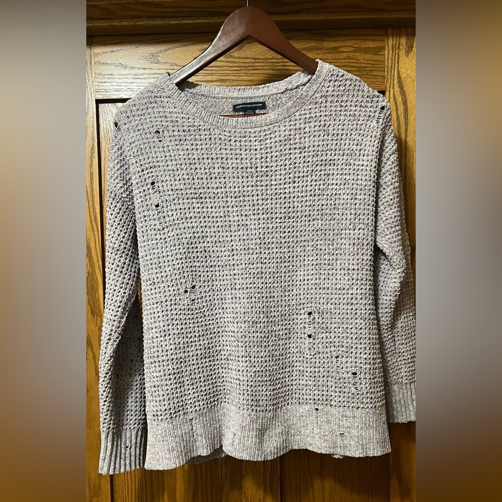 American Eagle Outfitters Distressed Knit Sweater